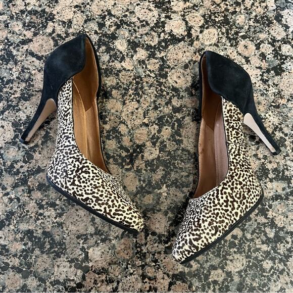 Madewell Shoes - Madewell The Maddie Speckled Calf Hair Heels